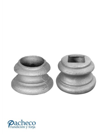 Macolla de Forja con Doble Anillo para Redondo 30-40 mm y para Cuadrado 25-30 mm