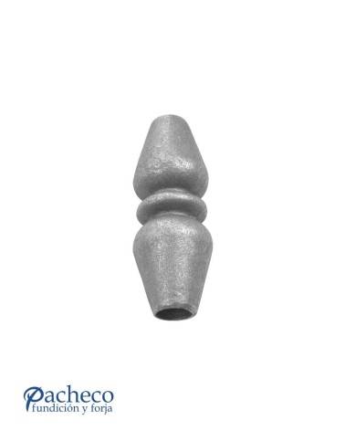 Macolla de Forja Doble Pera con Anillo Central para Redondo 16 mm