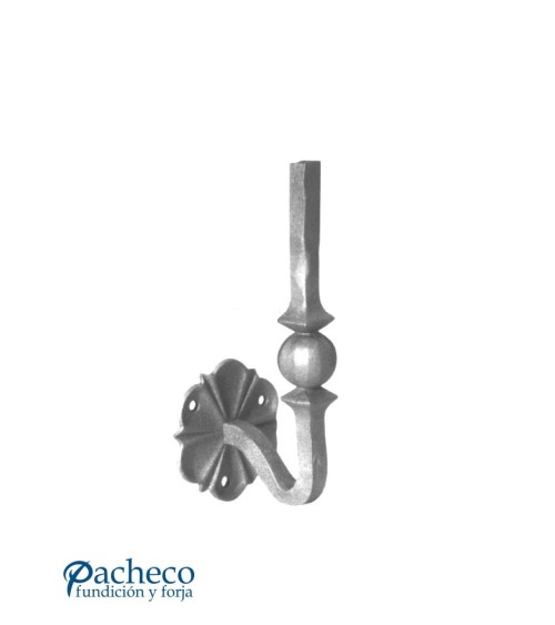 Soporte para Escalera de Forja con Bola Central Cuadrado 14 mm