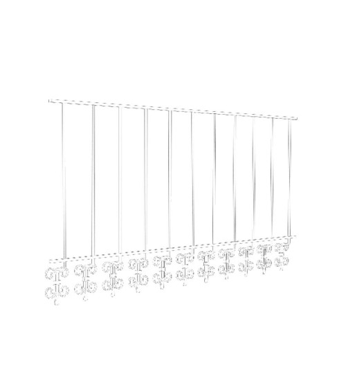 Soporte para Escaleras de Forja con Eses de Base Cuadrado 14 mm