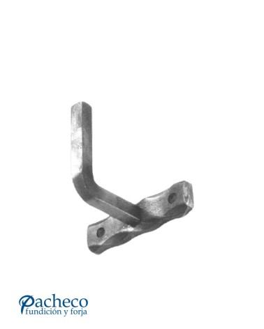 Soporte para Pasamanos de Forja Machado Cuadrado 12 mm
