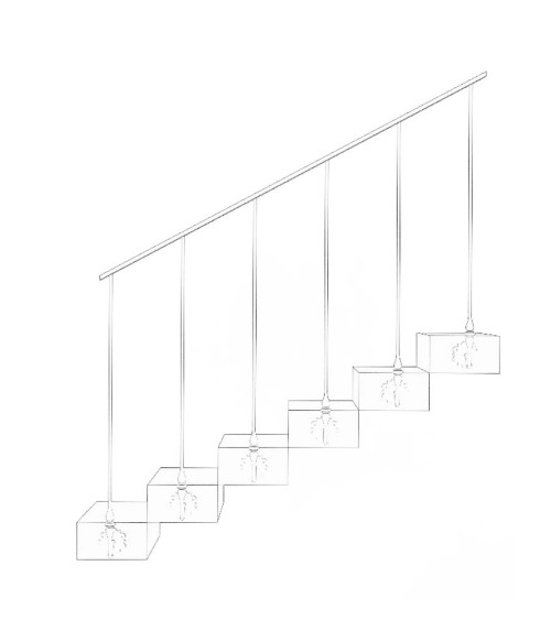 Soporte para Escalera con Base de Flor Redondo 14 mm