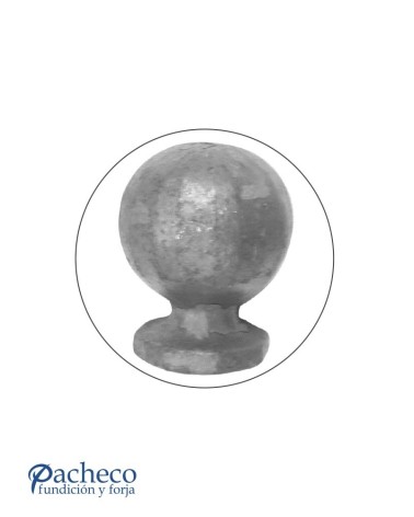 Remate de Forja de Bola con Base Redonda 20-40-45-50 mm