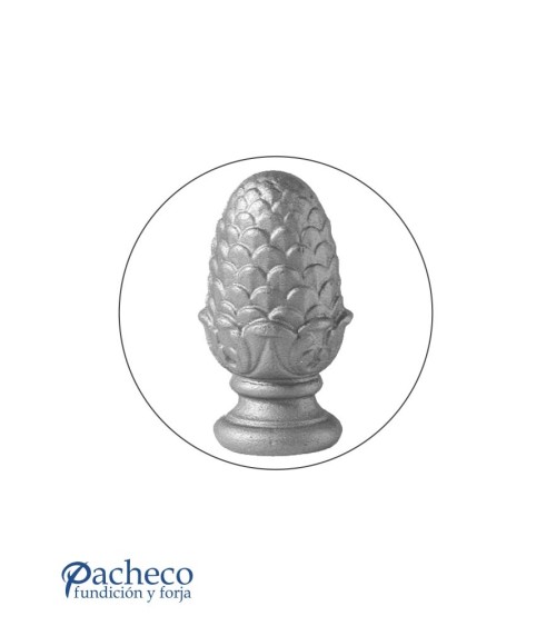 Remate de Forja de Piña con Base Redonda 25-55-70 mm