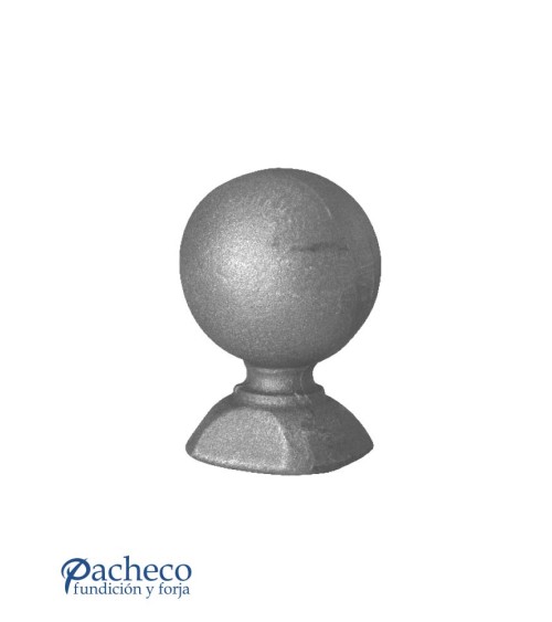 Remate de Forja de Bola con Base Cuadrada 25-40-60-80-100 mm