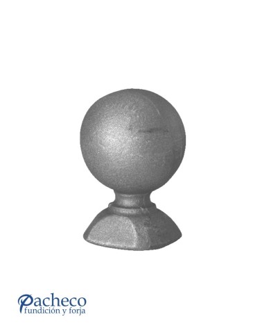 Remate de Forja de Bola con Base Cuadrada 25-40-60-80-100 mm