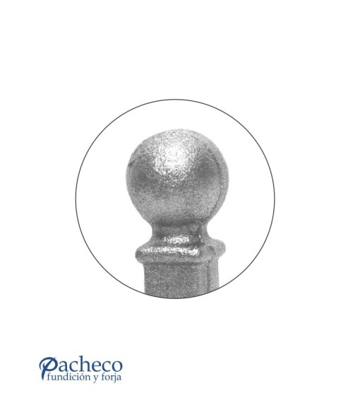 Remate de Forja de Bola con Base Cuadrada 25 mm