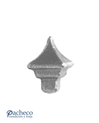 Remate de Forja Pirámide con Base Cuadrada 14 mm