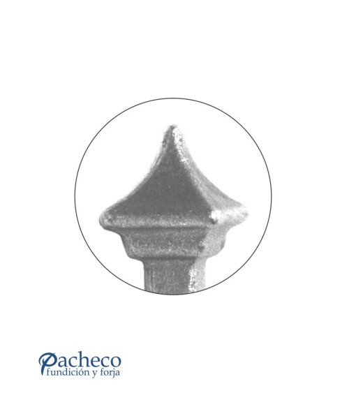 Remate de Forja Pirámide con Base Cuadrada 14 mm