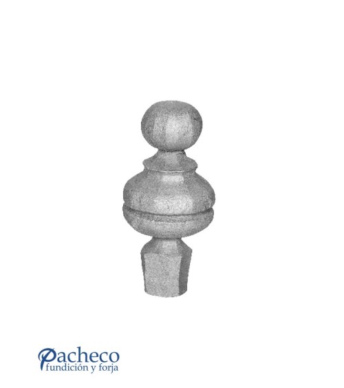 Remate de Forja Bola con Base Cuadrada 25 mm