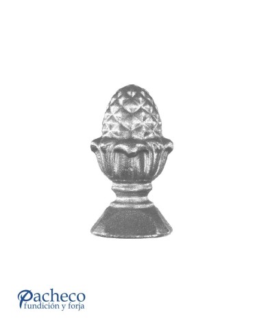 Remate de Forja de Piña con Base Cuadrada 100 mm