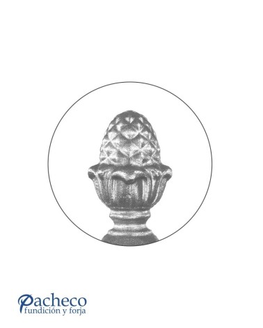 Remate de Forja de Piña con Base Cuadrada 100 mm