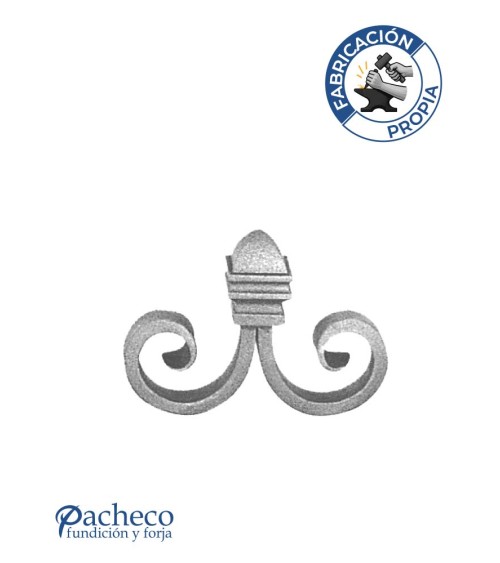 Remate de Forja con Macolla Central Pletina 16x8 mm