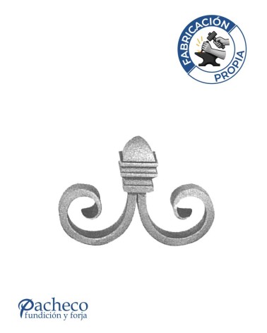 Remate de Forja con Macolla Central Pletina 16x8 mm