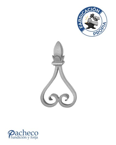 Remate de Forja de Corazón con Punta Central Pletina 20x10 mm