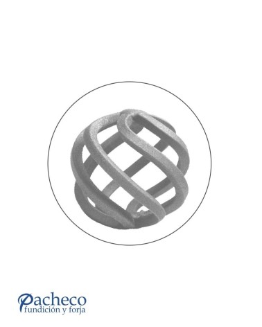 Remate de Forja de Bola 70x70 mm