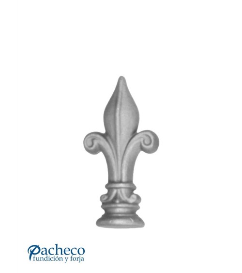 Lanza de Forja de Flor de Lis con Base Redonda 50 mm