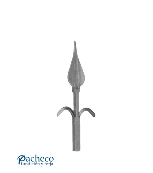 Lanza de Forja de Hoja con Base Cuadrada 16 mm