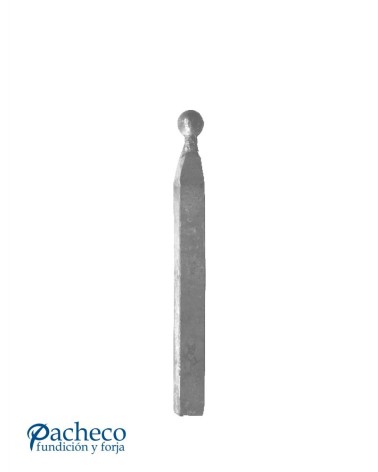 Lanza de Forja con Punta Redonda con Base Cuadrada 14-16 mm