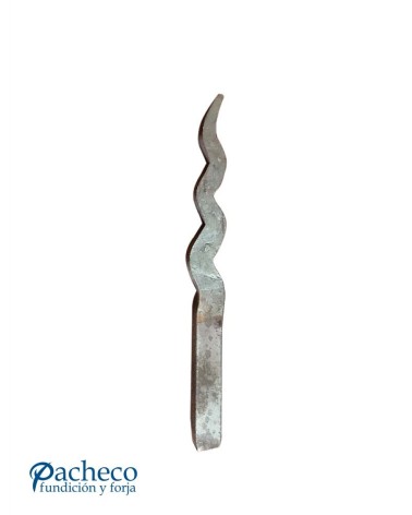 Lanza de Forja con Punta en Ondas con Base Cuadrada 14-16 mm