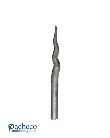 Lanza de Forja con Punta en Ondas con Base Redonda 14 mm