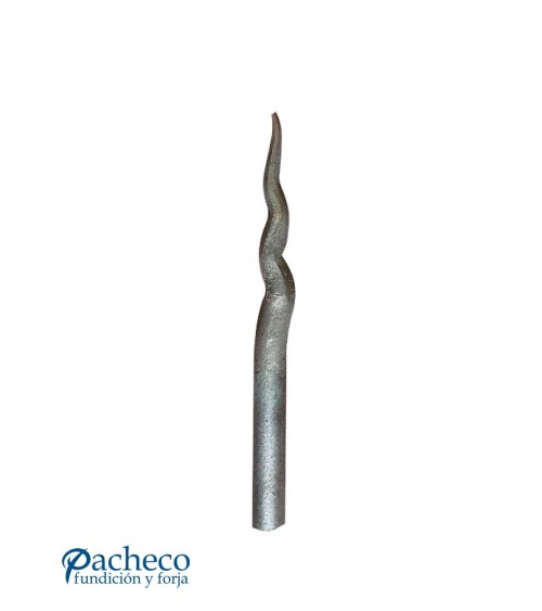 Lanza de Forja con Punta en Ondas con Base Redonda 16 mm