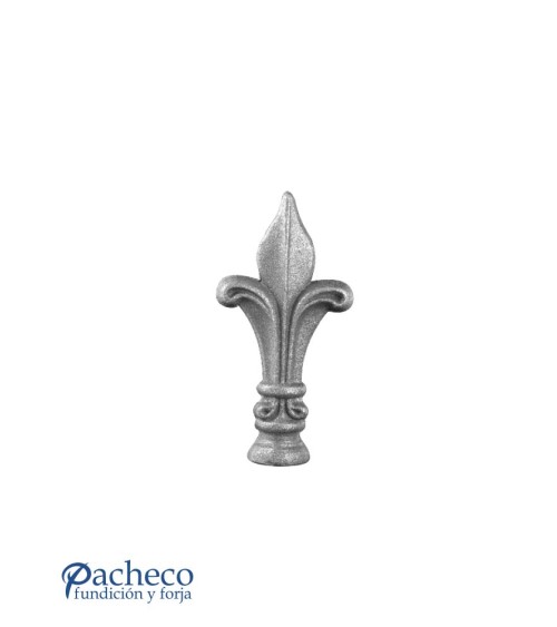 Lanza de Forja de Flor de Lis con Base Redonda 28 mm