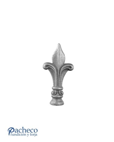 Lanza de Forja de Flor de Lis con Base Redonda 28 mm