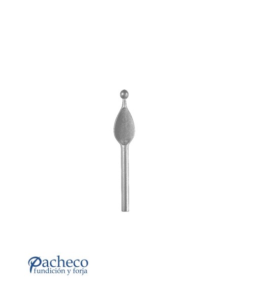 Lanza de Forja de Hoja con punta Redonda con Base Redonda 14-16 mm