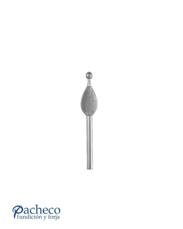 Lanza de Forja de Hoja con punta Redonda con Base Redonda 14-16 mm