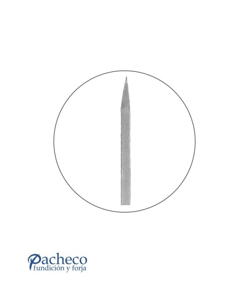 Lanza de Forja con Punta Afilada con Base Cuadrada 14-16-20 mm