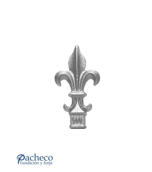 Lanza de Forja de Flor de Lis con Base Cuadrada 30 mm