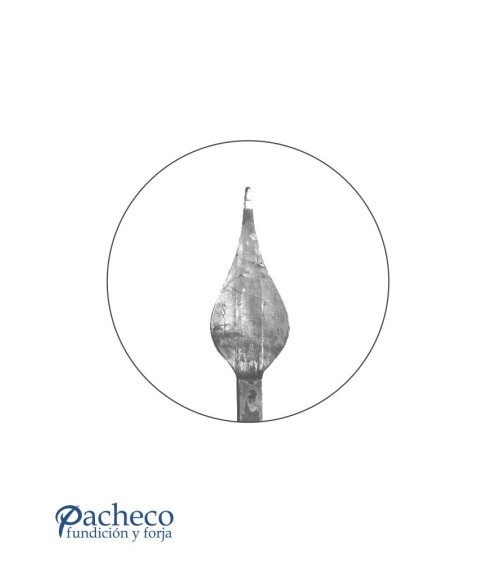 Lanza de Forja de Hoja Chafada con Base Cuadrada 14-16-20 mm