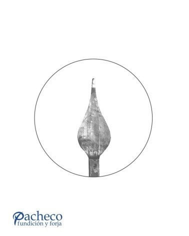 Lanza de Forja de Hoja Chafada con Base Cuadrada 14-16-20 mm