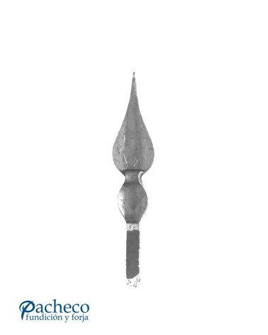 Lanza de Forja de Doble Hoja Chafada con Base Cuadrada 14 mm