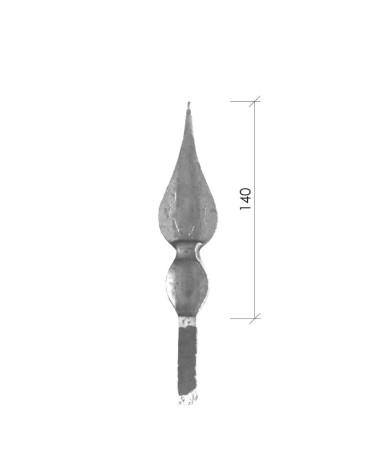 Lanza de Forja de Doble Hoja Chafada con Base Cuadrada 14 mm