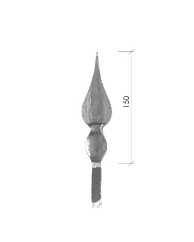 Lanza de Forja con Doble Hoja Chafada con Base Cuadrada 16 mm