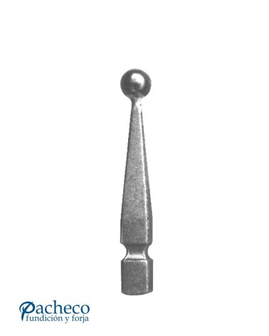 Lanza de Forja de Punta Redonda con Base Cuadrada 25 mm