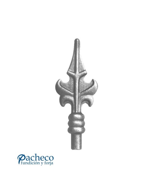 Lanza de Forja de Flor de Lis con Base Redonda 16 mm