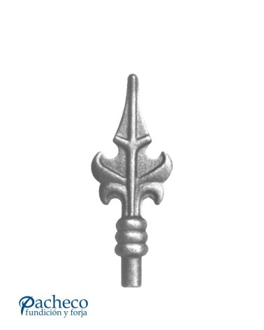 Lanza de Forja de Flor de Lis con Base Redonda 16 mm