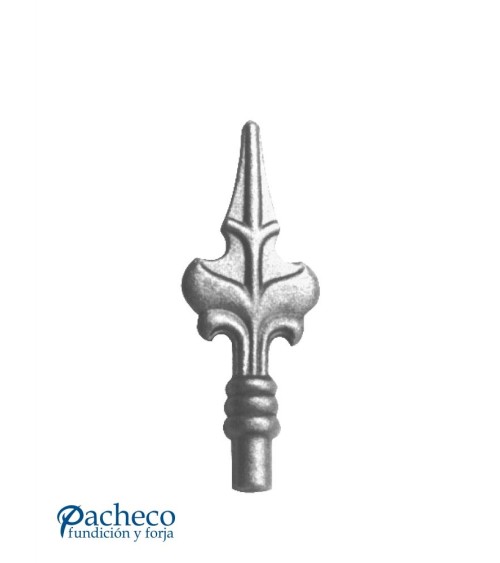 Lanza de Forja de Flor de Lis con Base Redonda 14 mm
