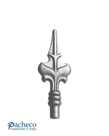 Lanza de Forja de Flor de Lis con Base Redonda 14 mm