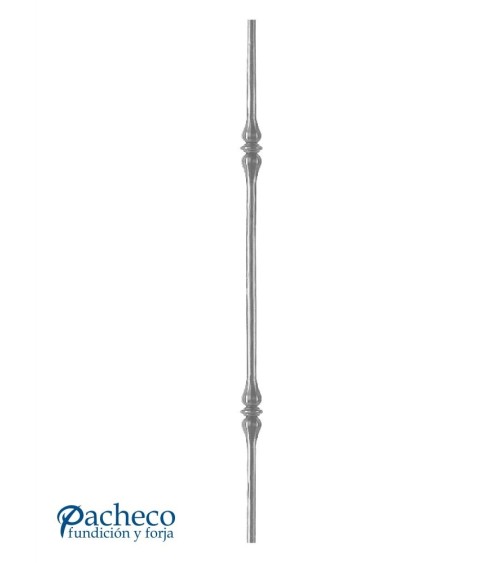 Balaustre Forjado Doble Nudo Alargado Central Redondo 14 mm