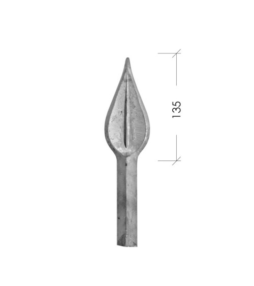 Lanza de Forja de Hoja con Base Cuadrada 20 mm