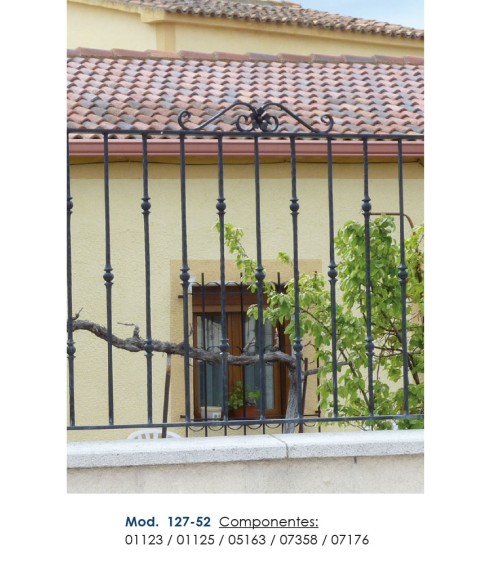 Balaustre Forjado Machado Doble Bola Cuadrado 14 mm