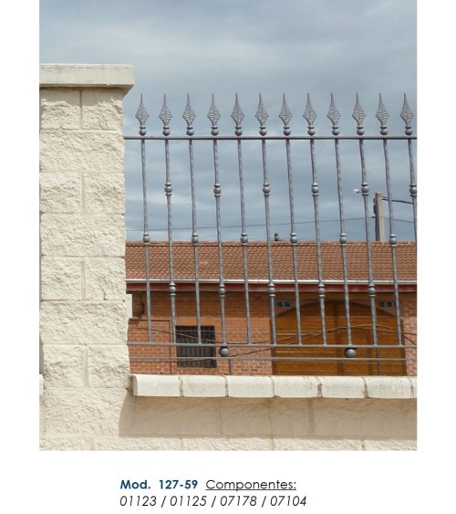 Balaustre Forjado Machado Doble Bola Cuadrado 14 mm