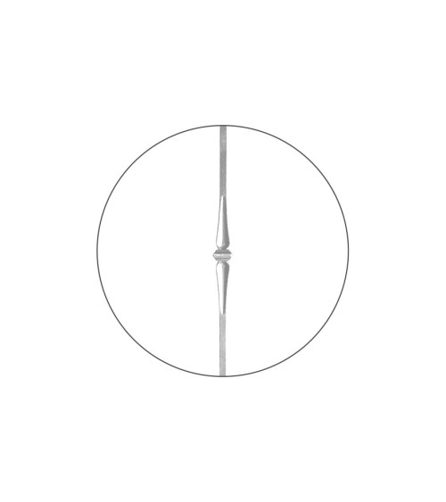 Balaustre Forjado Lágrima Macolla Central Cuadrado 14 mm