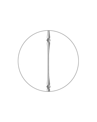 Balaustre Forjado Doble Lágrima Macolla Central Redondo 14 mm