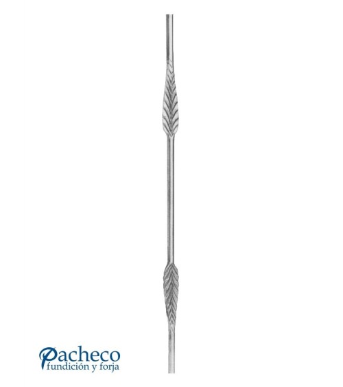 Balaustre Forjado Doble Hoja Estampada Redondo 14 mm