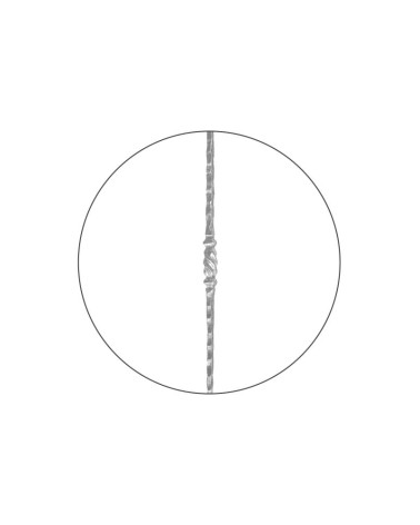 Balaustre Forjado Martillado Rizo Central Cuadrado 14 mm